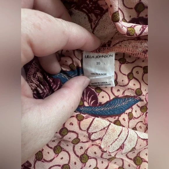 Ulla Johnson Oni Silk Mini Dress in Garden Rose Floral Ruffled Size 10 - Picture 11 of 16